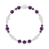 花かずら（6mm）紫色アメジスト・水晶（クォーツ）ブレスレット