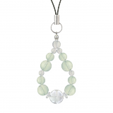 花かずら（8mm）白緑色グリーンアメジスト・水晶（クォーツ）ストラップ