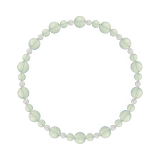 鳳凰（6mm）白緑色グリーンアメジスト・水晶（クォーツ）ブレスレット