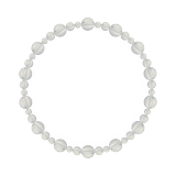 鳳凰（6mm）白露色水晶・クォーツブレスレット