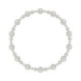 鳳凰（6mm）卯の花色ホワイトオニキス・水晶（クォーツ）ブレスレット