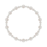 鳳凰（6mm）練色ホワイトオパール・水晶（クォーツ）ブレスレット