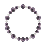 鳳凰（8mm）京紫色チャロアイト・水晶（クォーツ）ブレスレット