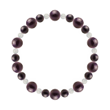 鳳凰（8mm）紫紺色スギライト・水晶（クォーツ）ブレスレット
